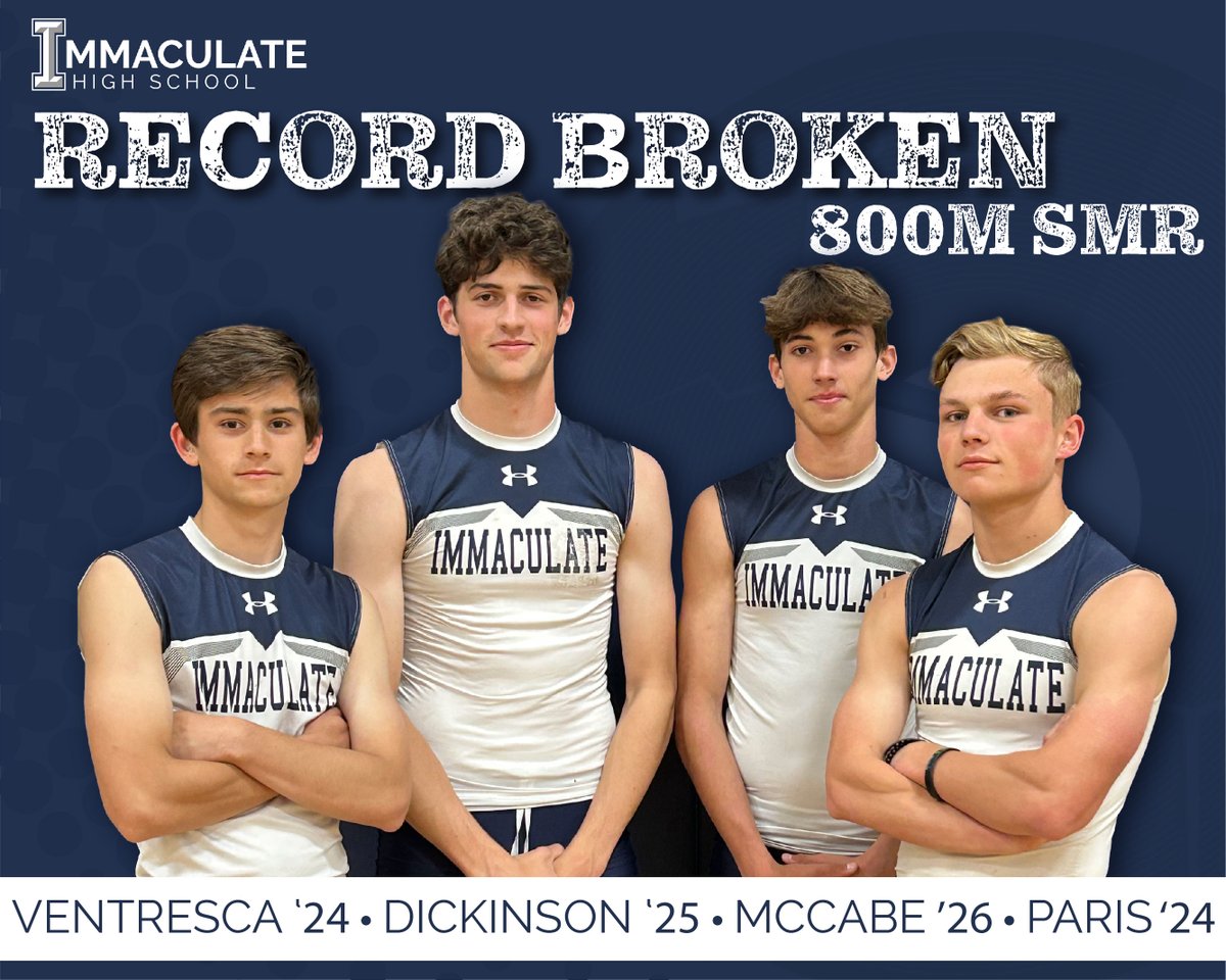 Our track team continues to break records! 
(note: according to our records, the 2k steeplechase was previously set by Chris Frank in 2006) #GoMustangs #IHSAthletics #Track #BreakingRecords #RunnersLife