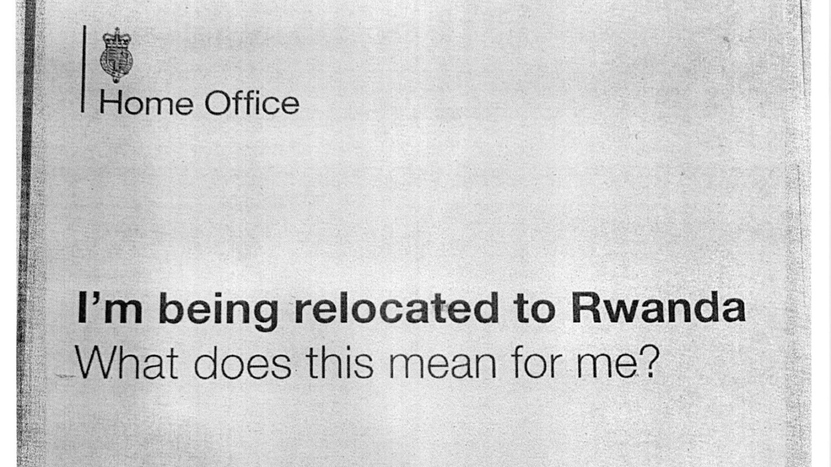 'The [UK government] booklet, a copy of which has been obtained by The Times, bears the title: “I’m being relocated to Rwanda. What does this mean for me?” The next page pinpoints Rwanda on a map of Africa' thetimes.co.uk/article/asylum…