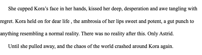 Sometimes I remember what it is to like what I write. 
#FridayKiss #WIP #revisions