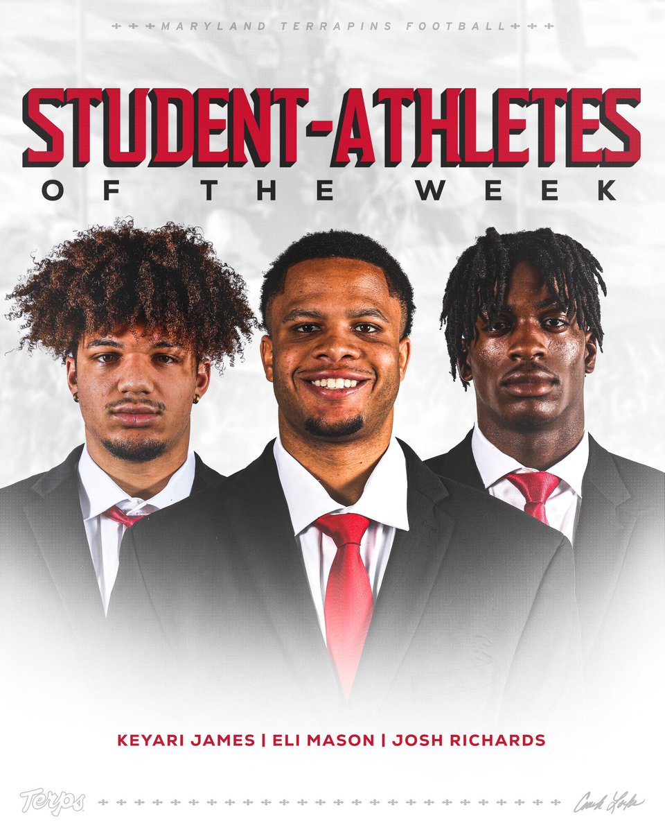 Michael Locksley (@coachlocks) on Twitter photo Congrats to our Student-Athletes of the Week! 
<a href="/KeyariJames/">Keyari James</a>, <a href="/elimason26/">Eli Mason</a>, <a href="/Mrdirtyjerz/">The City Son🏚🗣</a> Congrats to our Student-Athletes of the Week! 
<a href="/KeyariJames/">Keyari James</a>, <a href="/elimason26/">Eli Mason</a>, <a href="/Mrdirtyjerz/">The City Son🏚🗣</a>