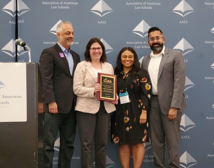 We are #marylandcareylawproud of Prof. @LeighGoodmark, recipient of the 2024 Outstanding Advocate for Clinical Teachers Award from the Clinical Legal Education Association @CLEAweb. Learn more>>law.umaryland.edu/content/articl…