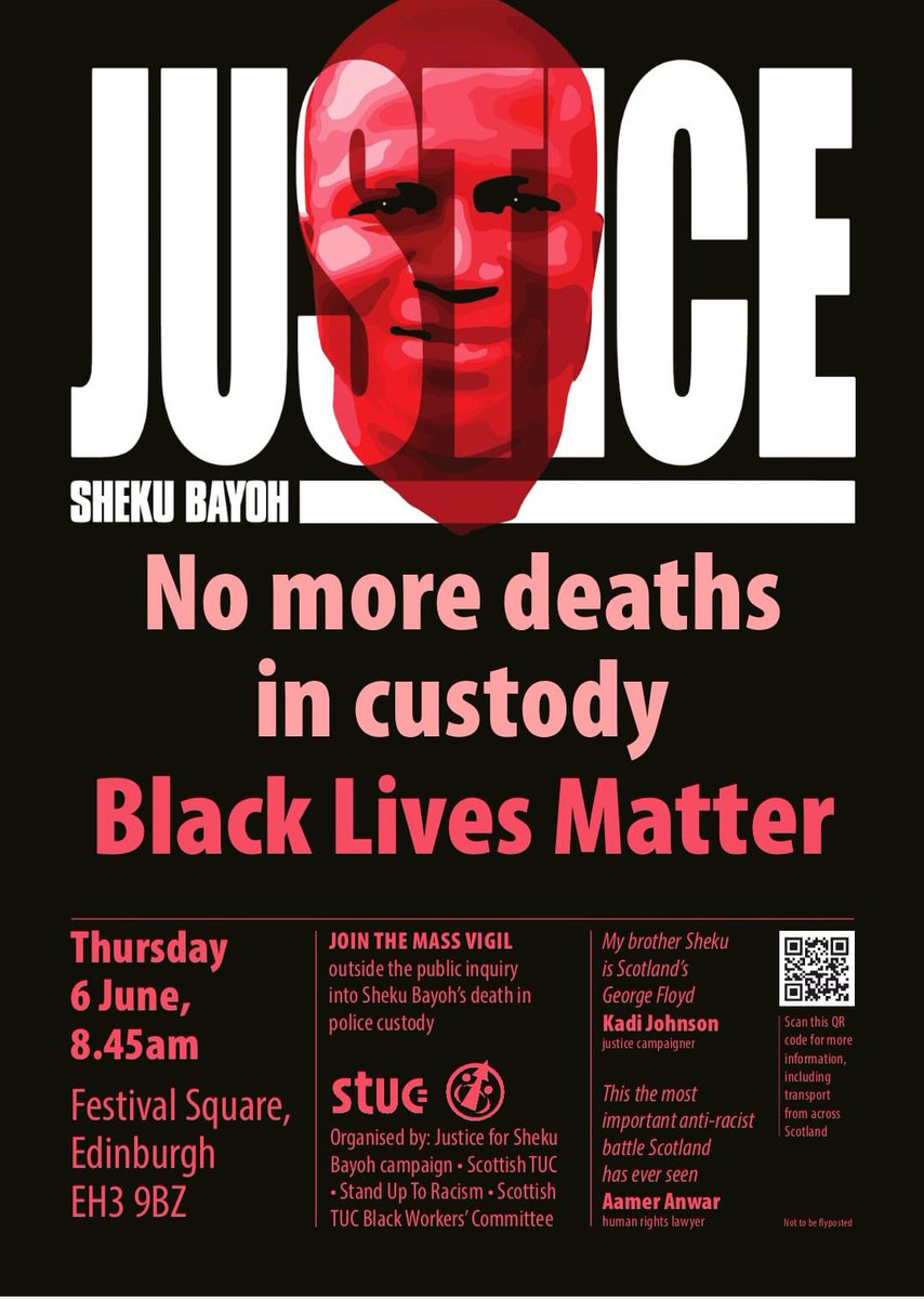 On behalf of the @BayohJustice Campaign & Bayoh family - writers, artists & musicians are showing their support by signing a statement of solidarity. If you haven’t already received an invitation please DM me. Thank you. #JusticeForShekuBayoh ✊🏽✊🏽✊🏽