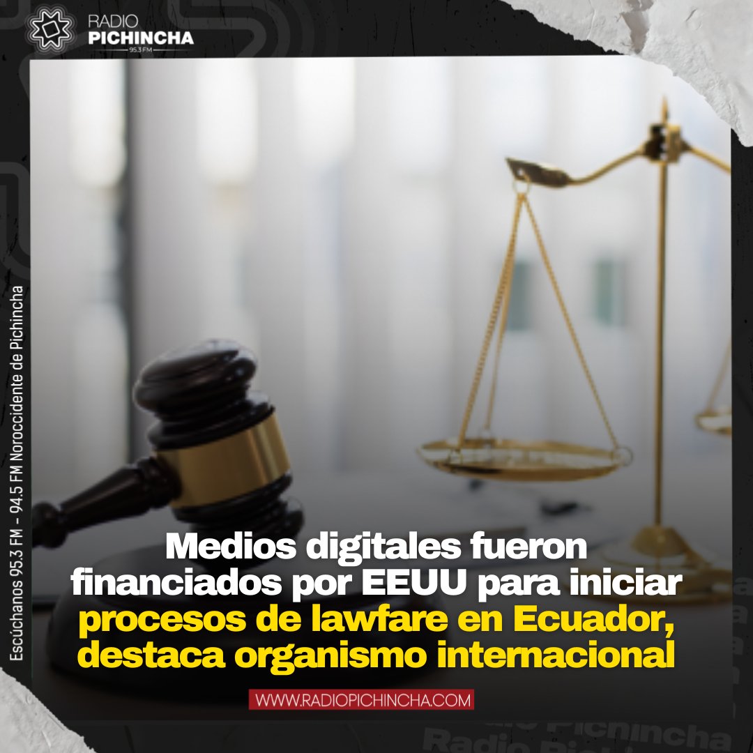 📰#Nacionales | El Observatorio de Lawfare cita el caso Sobornos y hace un listado de medios que se prestaron para armar dicho proceso judicial. Los detalles⬇️ radiopichincha.com/medios-digital…