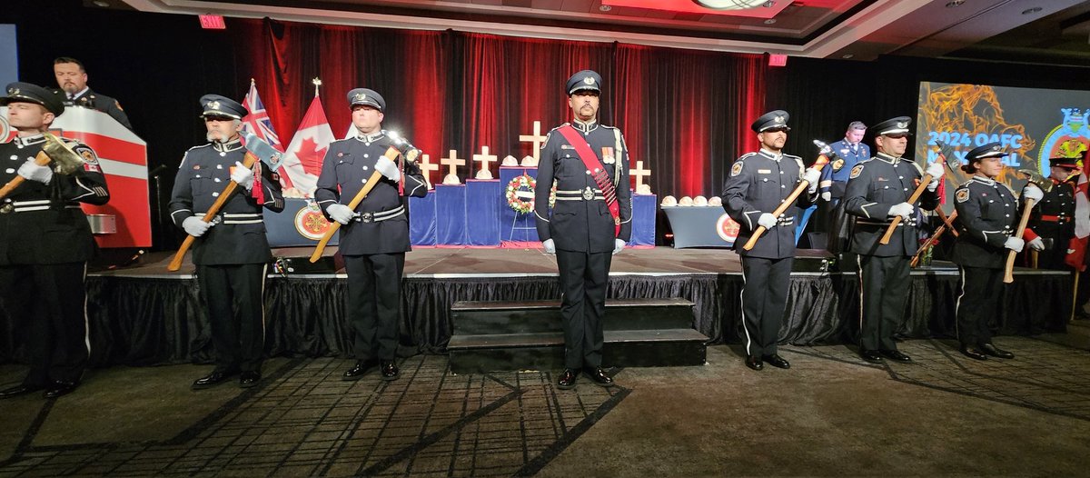 ONFireChiefs's tweet image. This afternoon the OAFC honoured the lives of the chief officers who have passed away since our last conference. 

#OAFC2024