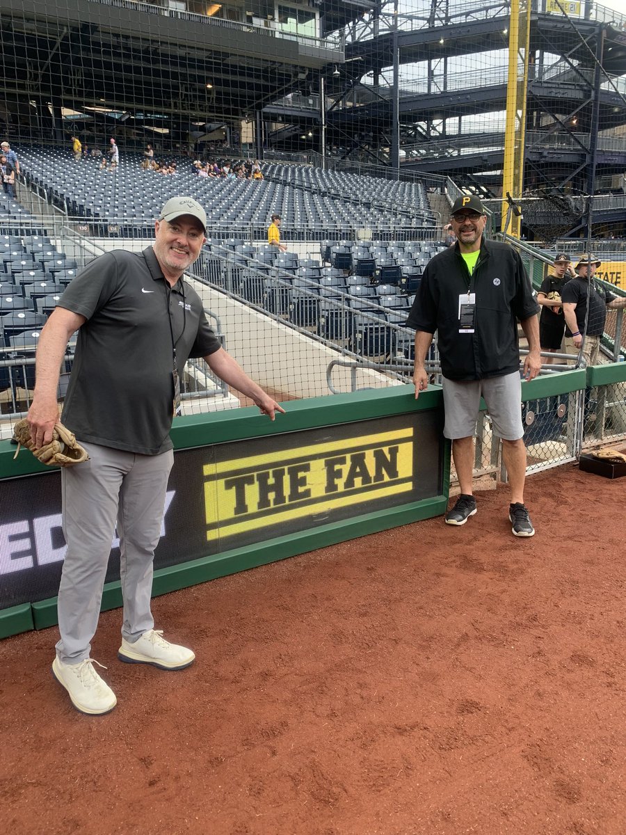 Paul Zeise is ready to throw out the first pitch at the Pirates game to Joe Starkey representing @937thefan!