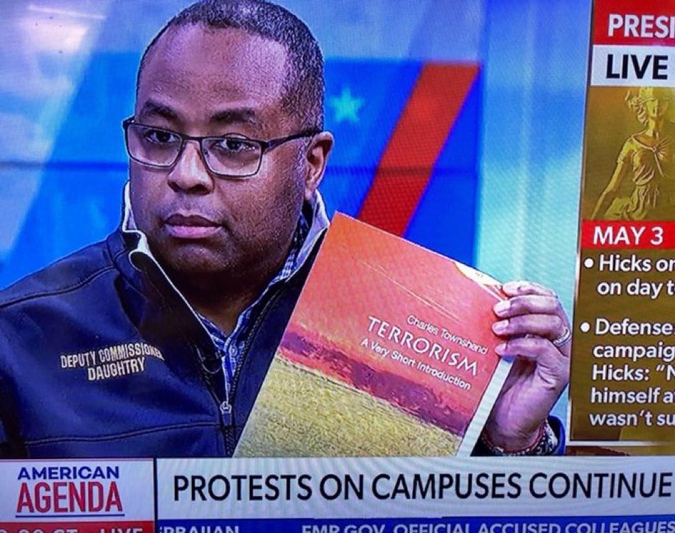 did……did the NYPD just present an Oxford Very Short Introduction book as contraband?