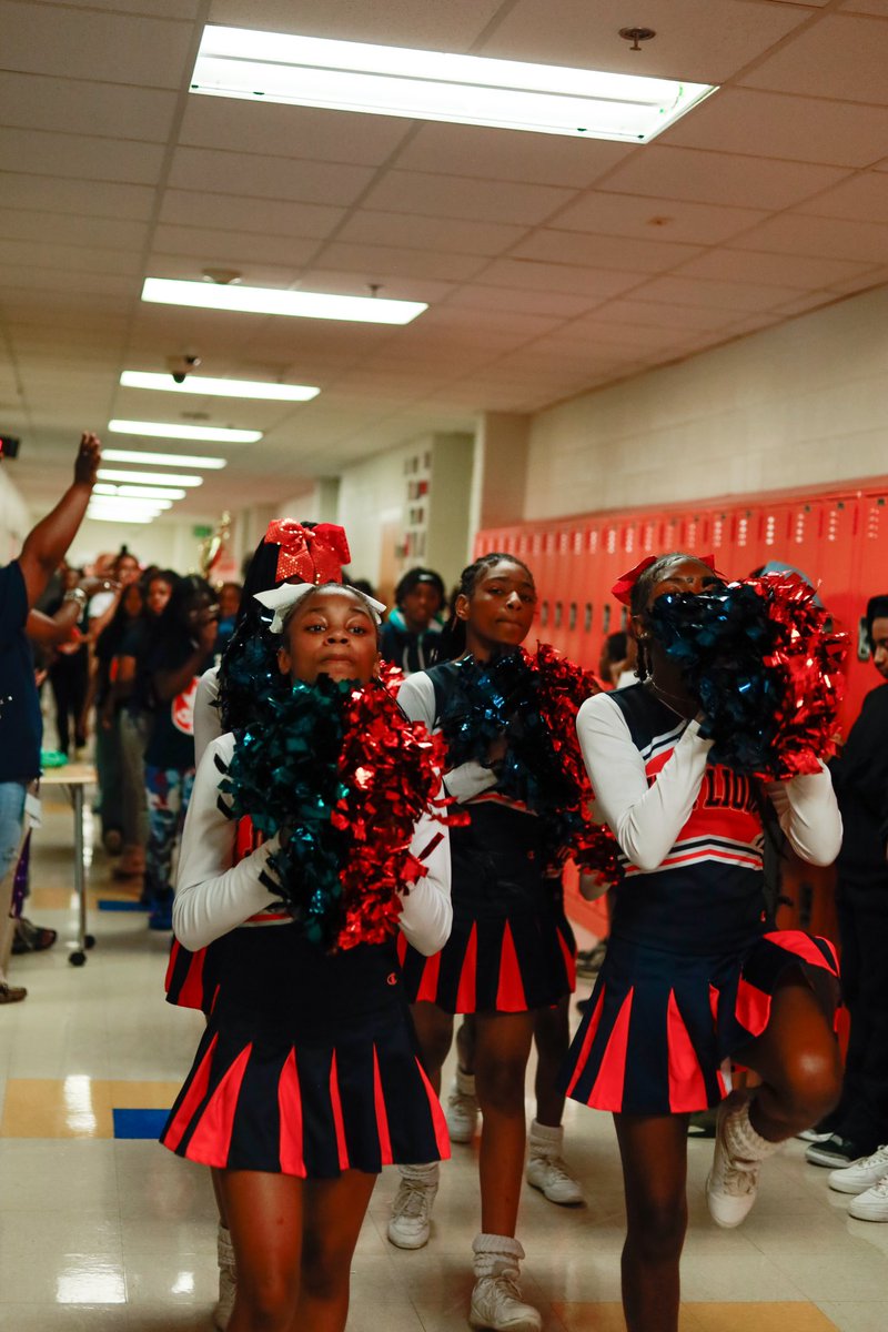 The halls of John Lewis Invictus Academy were buzzing with school spirit this afternoon as the APS Flag Football Middle School Champions (a.k.a. the best to ever do it) paraded the halls alongside our JLIA cheer team 🧡💙 #AllWeDoIsWin #APSChamps @apsupdate