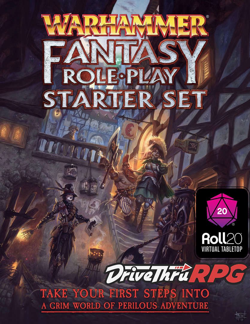 Warhammer Fantasy Roleplay Starter Set | @roll20app + PDF [BUNDLE] 5d-blog.com/warhammer-fant… @DriveThruRPG @cubicle7