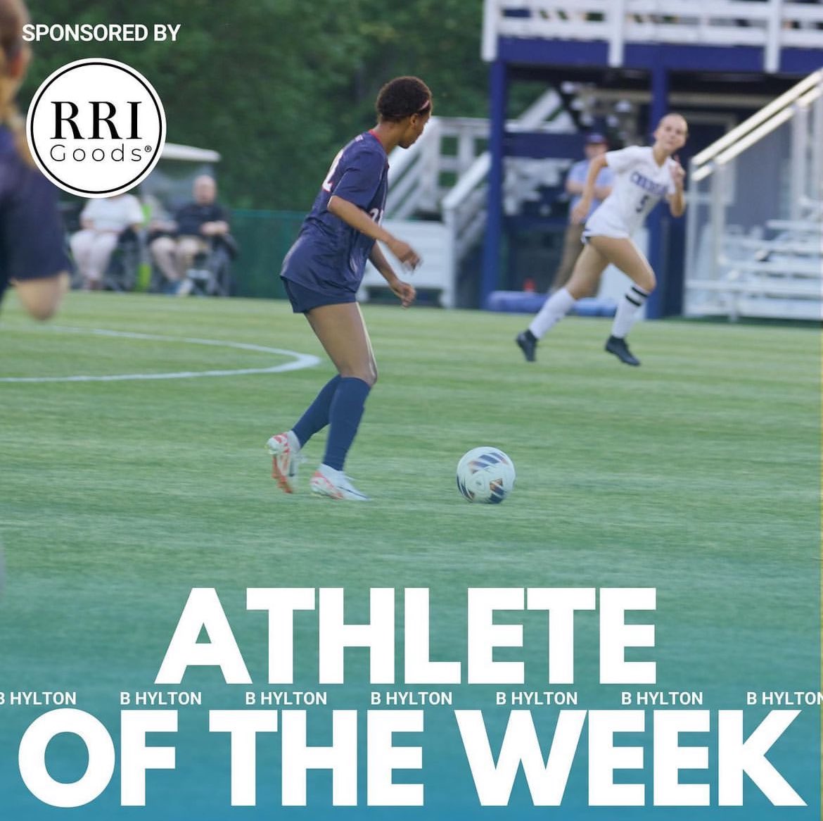 Congrats to @rrigoods athlete of the week, B Hylton!

B led varsity girls' soccer to a thrilling victory over Country Day by scoring the game-winning goal just 8 seconds before the final whistle.

She also had 2 goals and 1 assist in last night’s victory. 

#GoLions #RoarAsOne