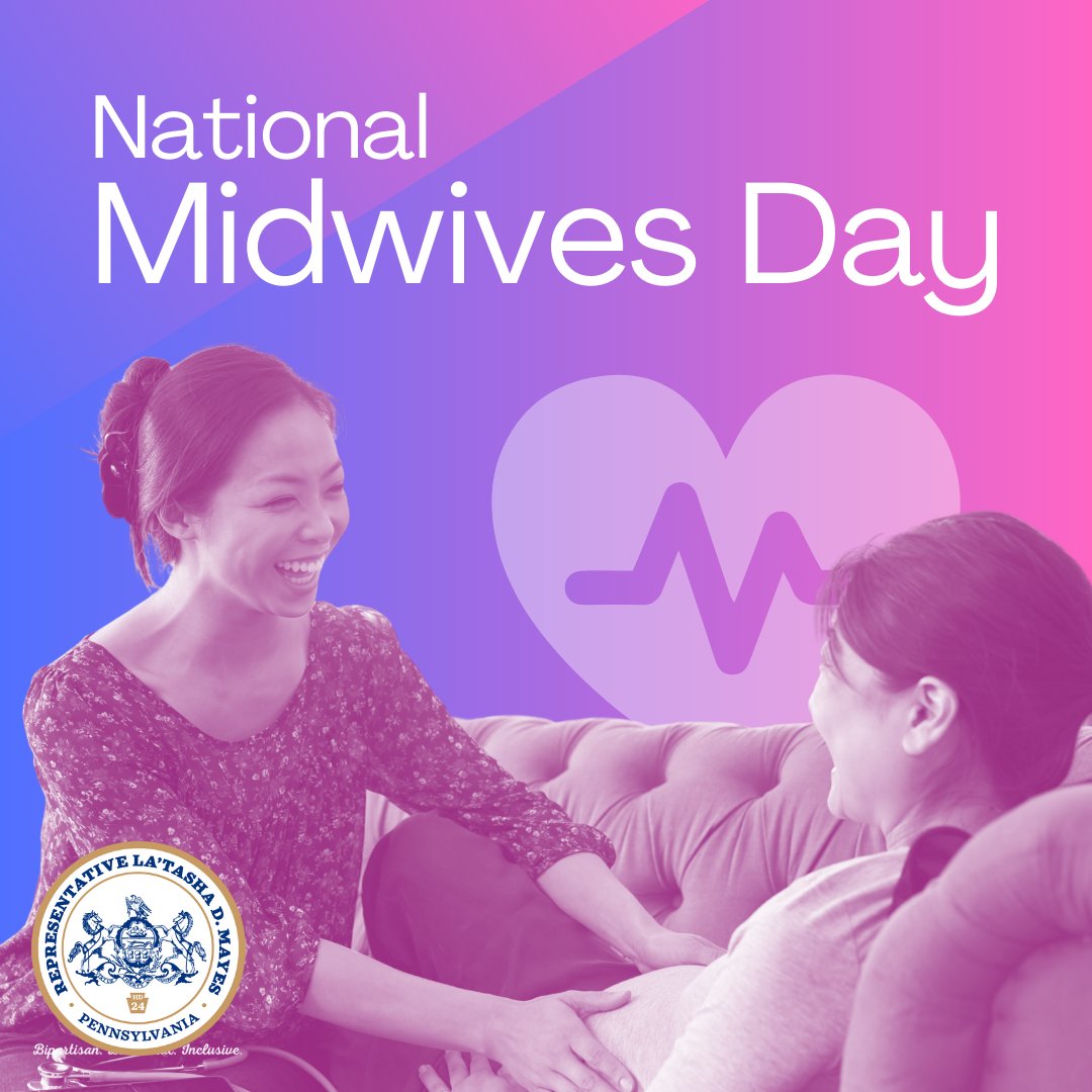 Today is #InternationalMidwivesDay. Midwives work as an essential part of the birth team and are an important component to reversing the disturbing trends of Black maternal mortality and morbidity. Thanks to the midwives in #Pittsburgh and across the Commonwealth! #repmayes