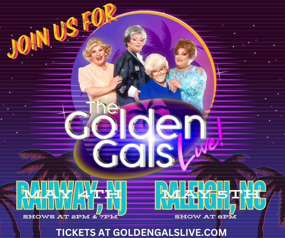 Time for a weekend of shows. First @UnionCountyPAC in Rahway and then off to @MMCRaleigh in Raleigh! Get your tickets at GoldenGalsLive.com/upcomingshows #livetheatre #goldengals #goldengirls #offbroadway