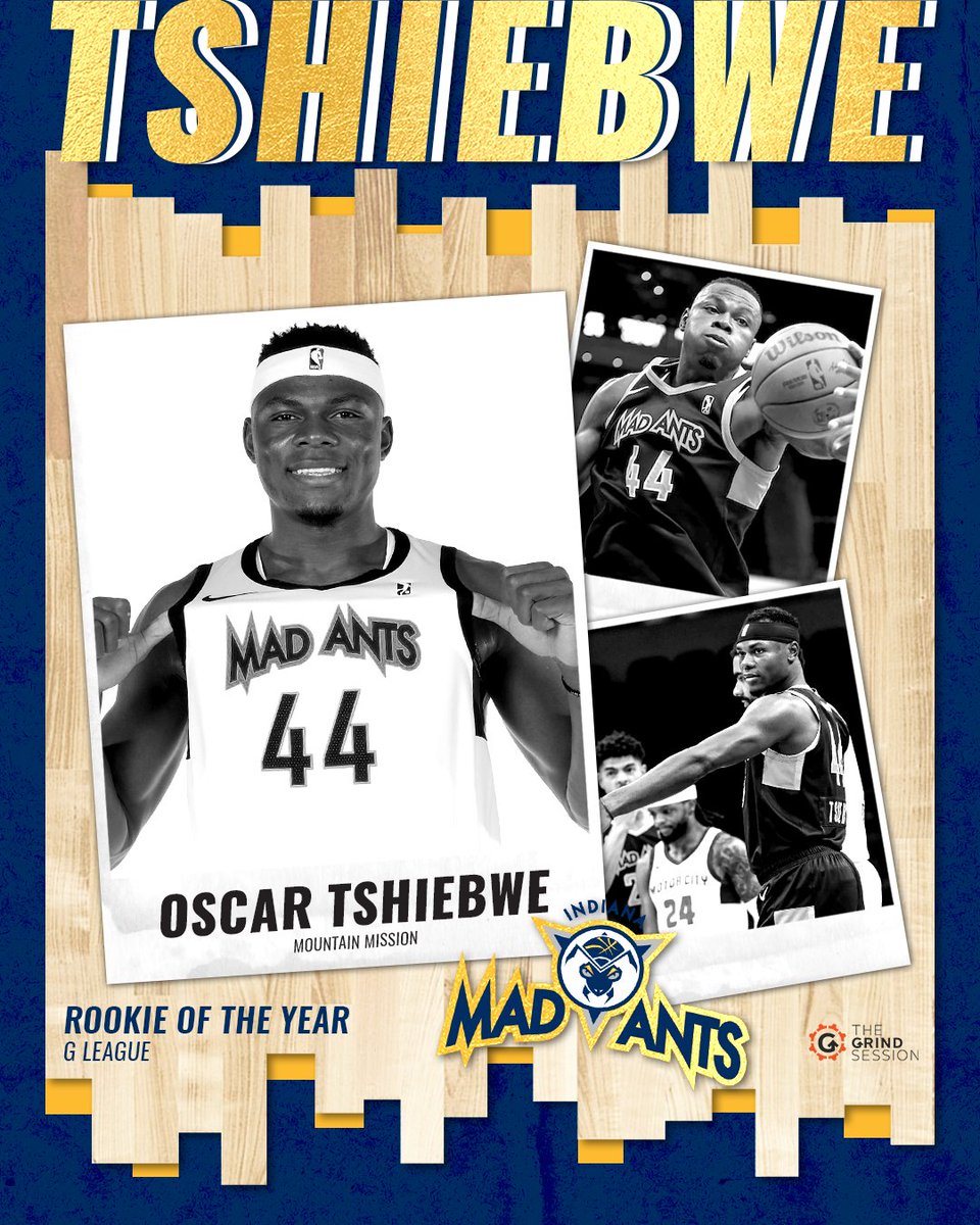 Huge congrats to Oscar Tshiebwe for being named the G League Rookie of the Year!