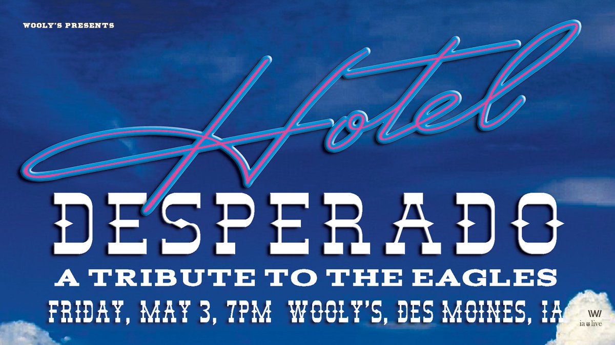 Tonight is looking pretty good for a Hotel Desperado: A Tribute To The Eagles show! 🌴 7:00 PM | 8:30 PM | All Ages 🎫 axs.com/events/541795/