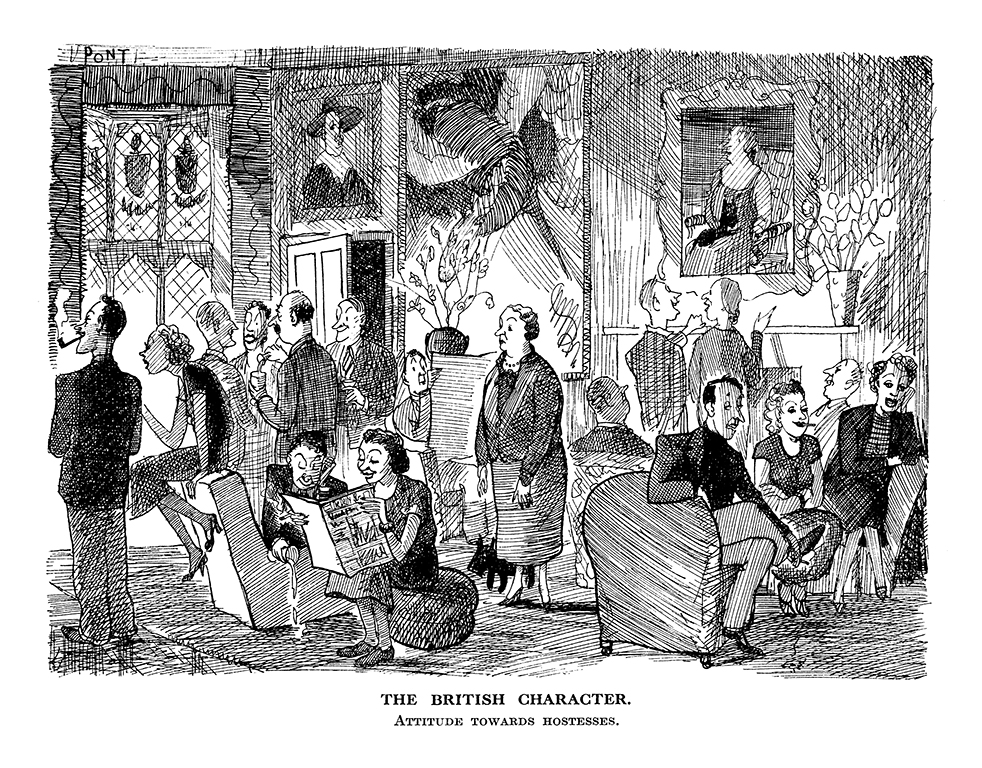 Classic #PONT social observation - from27 May 1936: THE BRITISH CHARACTER. ATTITUDE TOWARDS HOSTESSES. #hostesses #countryhouse #weekends #guests