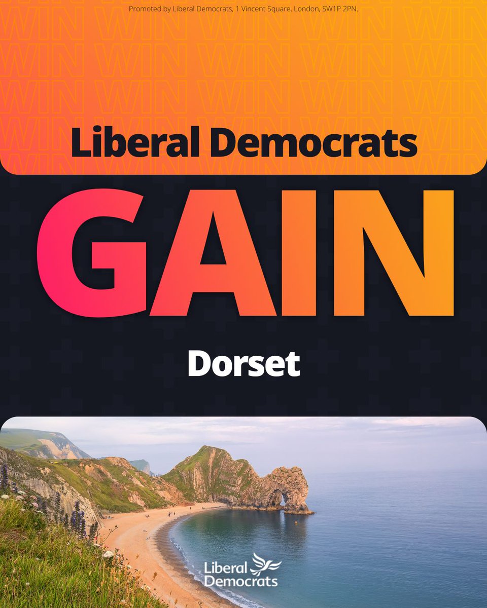 🔶🥳Liberal Democrats gain control of Dorset Council from the Conservatives. We are back in the West Country. #LocalElections2024