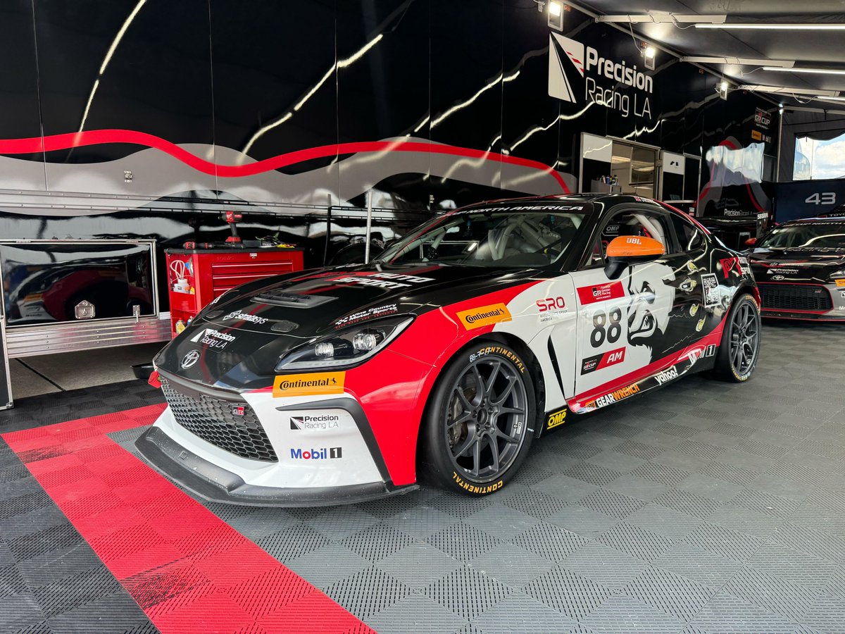 While @AlexSedgwick_ debriefs ahead of #PCCNA FP2 at @f1miami, @itshenrydrury prepares for #GRCup FP2 at @sebringraceway.

Thanks to the outstanding team at @PrecisionRacLA for the cool paddock area!

#AspiringDriverShootout
#AspiringDriversWanted