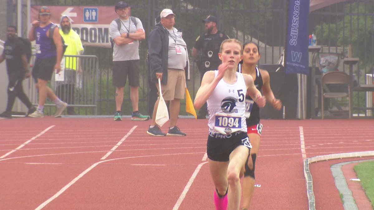 DOMINATION 🥇 Boerne Champion's Elizabeth Leachman takes the gold medal in the 5A 3200m race and sets a new 5A state record in the process finishing with a time of 10:11.40. Leachman has two more opportunities today, running the 800m at 5:20pm and the 1600m at 8:15pm