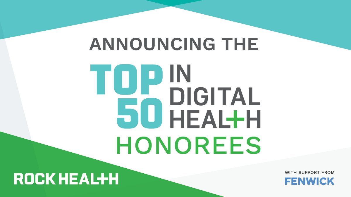 Rock_Health's tweet photo. The wait is over—we’re thrilled to announce this year’s Top 50 in Digital Health! These awards honor digital health leaders advancing transformative technologies to improve healthcare.

Congratulations to all of the Top 50 honorees! https://t.co/95Qz5mBxA8 #Top50inDigitalHealth https://t.co/dfzRUQskbD