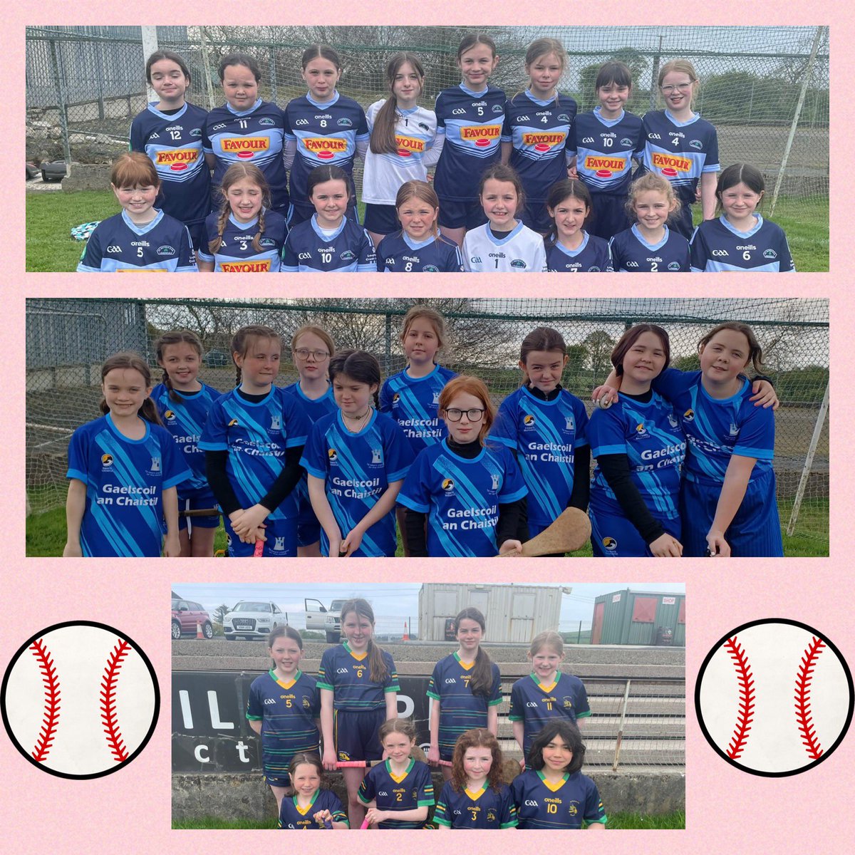 Today in North Antrim we had 14 schools & 160 girls taking part in their Outdoor Camogie Blitz @loughgielgac - congratulations to the winners & runners-up in each of the 4 sections & huge well done to ALL children & teachers who made it such a memorable day of camogie 👏🏼😊