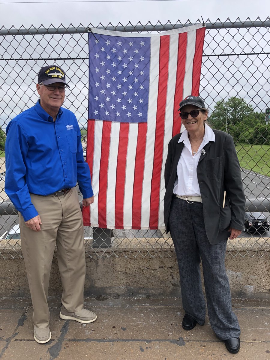 Director Rick Stream and Senior Clerk Marie Ellison, gathered on the Fee Fee overpass to pay their respects to fallen United States Marine Sgt. Colin Arslanbas. We extend our condolences to his family and friends and we thank Sgt. Arslanbas for his service to this country.