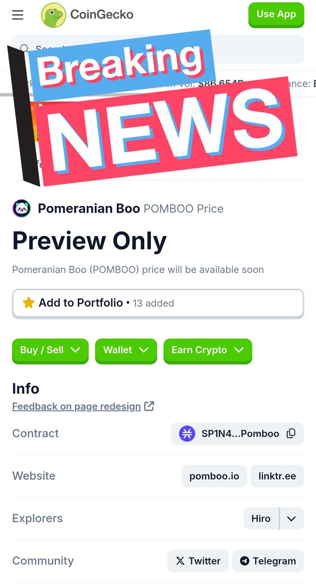 $Pomboo It will be listed in a few hours ⌛ 🧑‍🍳