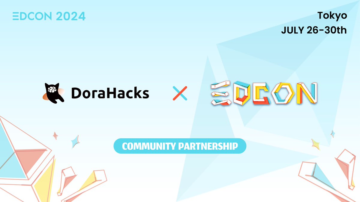 We’re thrilled to announce our community partnership with @DoraHacks for EDCON 2024 🚀 DoraHacks is a global hacker movement ans open source web3 developer platform that hosts hackathons and provides funding tools to 250,000+ community members. Come buidl with us in Tokyo July…