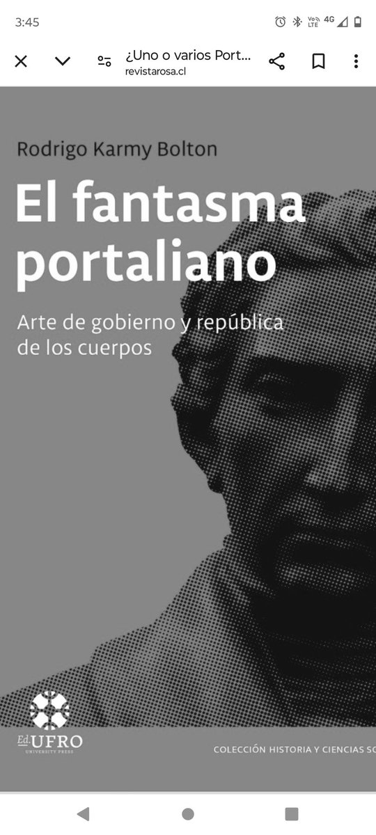 DocComUFROUACh's tweet photo. A 2 años de "El Fantasma Portaliano". Volúmen 1.
Ediciones UFRO.
#karmy
#partido Portaliano
#dispositivo de cuerpos.
#oligarquias en rotación
@msalazar1955 https://t.co/kYy9TAH9Fh