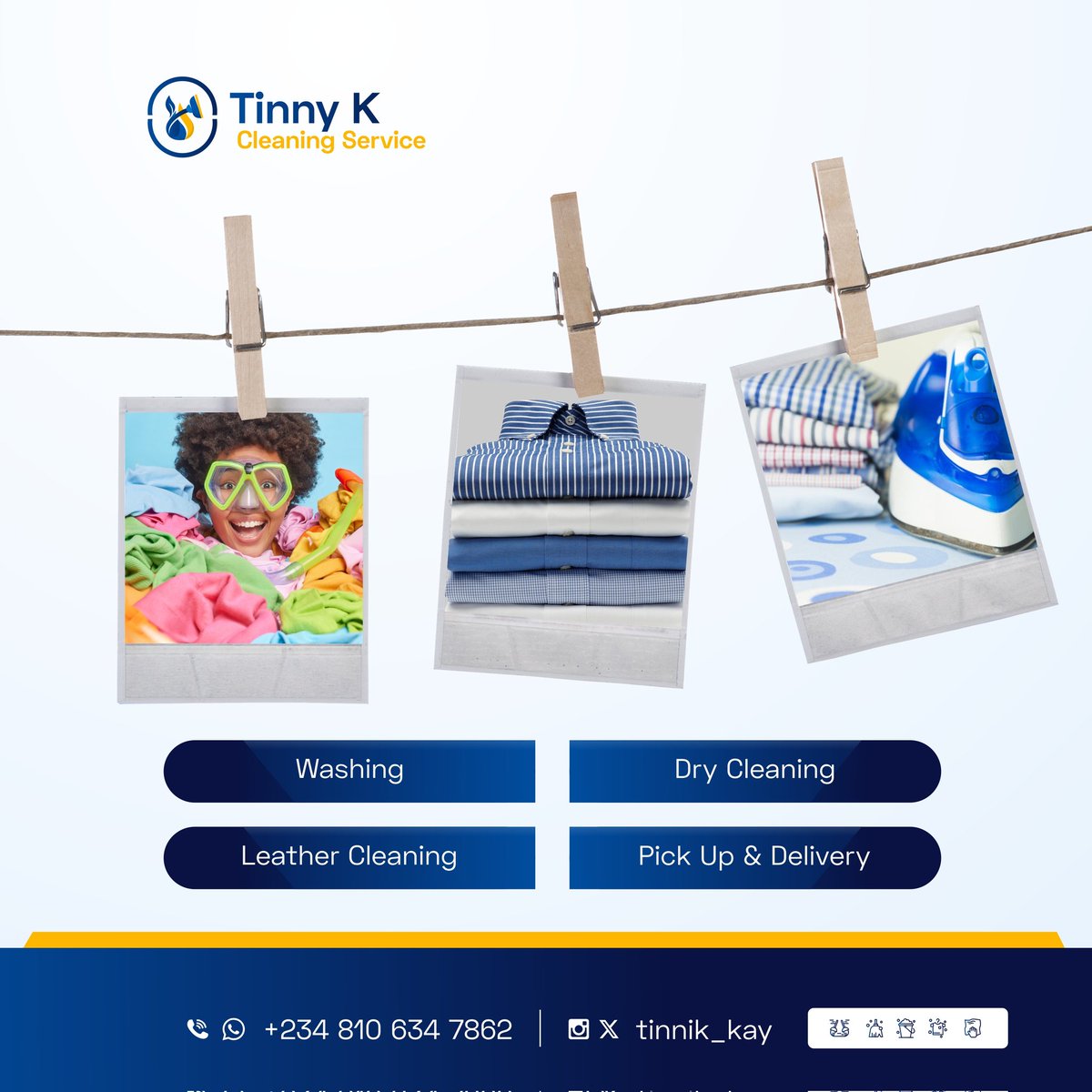 Flyer design for Tinny K Cleaning Service
#flyer #social #media #design #laundry #cleaning