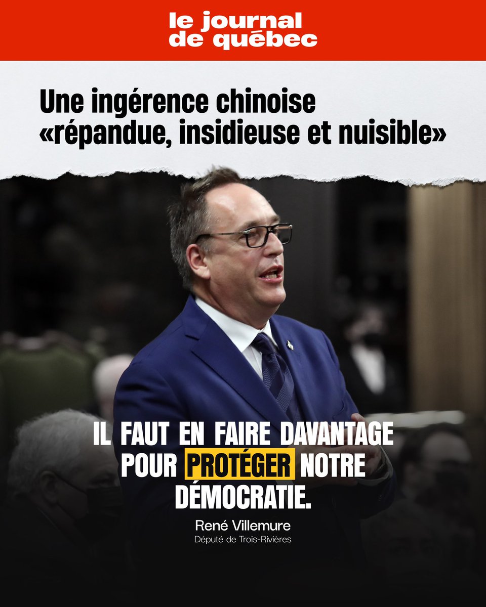 L’ingérence étrangère est une menace réelle pour la démocratie.

Pourtant, Ottawa n'en fait pas assez pour protéger le système électoral. Nous maintiendrons la pression pour que l'intégrité des prochaines élections soit assurée.

#BlocQc