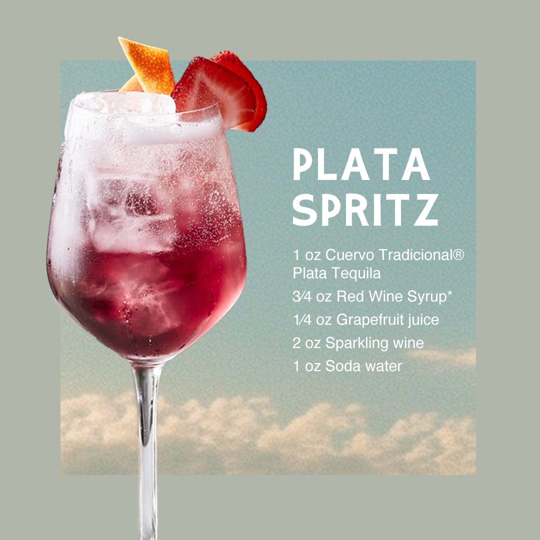 While you fall into the magic of new music, we’re under the illusion of epic listening parties with delicious cocktails like this Plata Spritz. No sharks in these waters, please. 🍸 Plata Spritz 🔗 to the recipe info here -> global.cuervo.com/cocktail-recip…