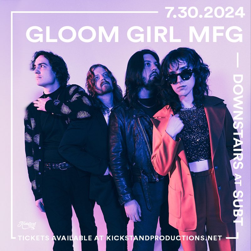 ☁️JUST ANNOUNCED☁️ GLOOM GIRL MFG (@GloomGirlMFG) Tuesday, July 30 | 17+  Tickets @ subt.net