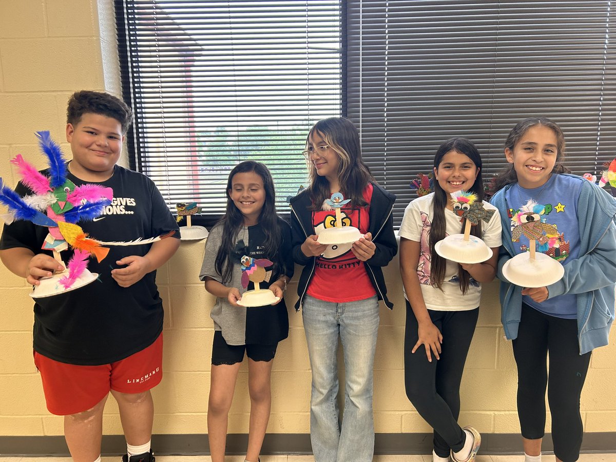 Birds, birds, birds! This week 5th graders took on the lens of James Audubon and made representations of their own birds! They were deep in their investigations about how big of an impact birds can make on our environment. #OttLevelUp @NISDElemScience