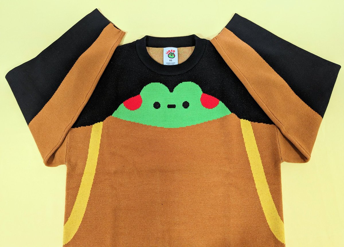 tom the frog sweaters arrived in time for otafest + anime north!!!