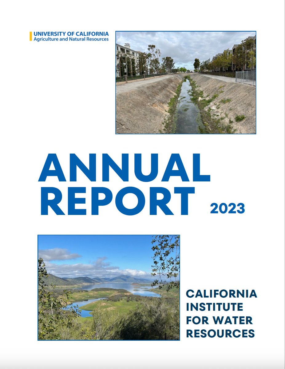 Our @ucanrwater 2023 Annual Report is out. Check out programs, projects, research, and impact across the state of California. ucanr.edu/sites/ciwr/fil…