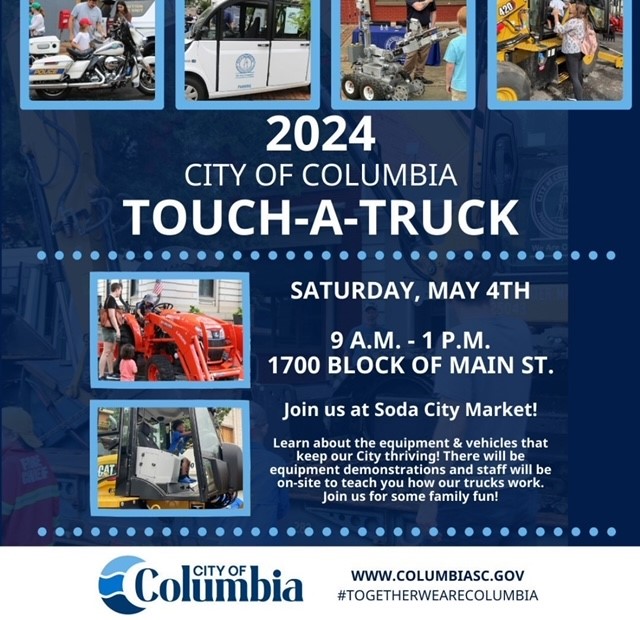 @CityofColumbia Public Works Division is hosting the annual Touch-A-Truck tomorrow. #ColumbiaPDSC vehicles will be displayed🚔🚓#TrafficNotification: The 1700 block of Main St. will close at 7:00 Saturday morning.
columbiasc.gov/2024-city-of-c…