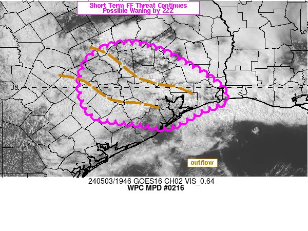 #WPC_MD 0216 affecting southeastern TX, #lawx #txwx, wpc.ncep.noaa.gov/metwatch/metwa…