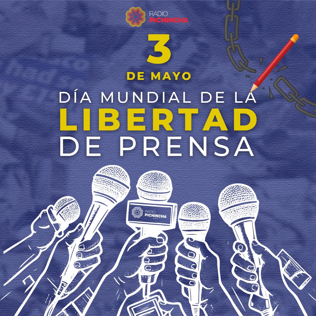 ⏳#UnDíaComoHoy | Este viernes 03 de mayo se conmemora el Día Mundial de la Libertad de Prensa, y desde Radio Pichincha reafirmamos nuestro compromiso con el periodismo libre y honesto, siempre desde el Otro Relato.