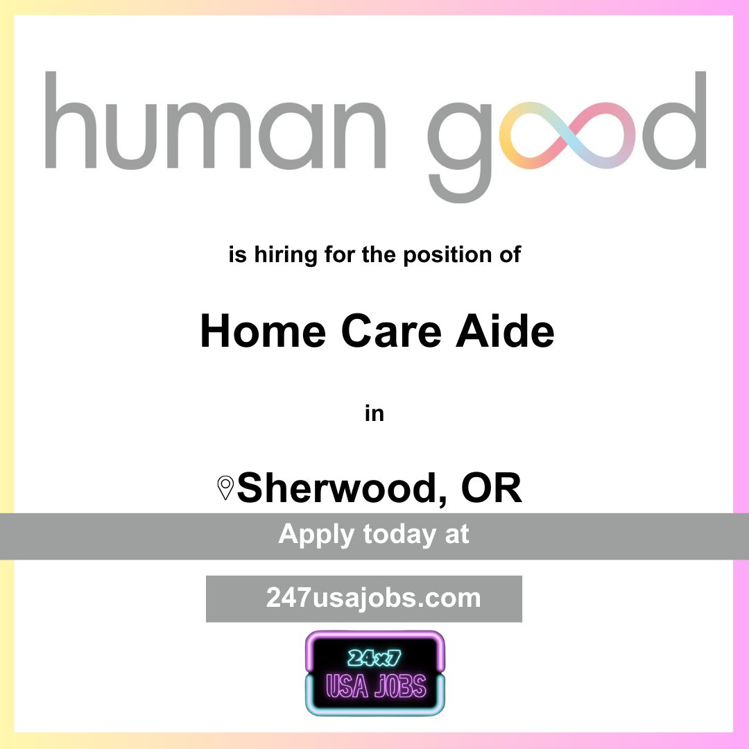 💖 Join HumanGood in Sherwood, OR as a Home Care Aide and provide compassionate care for seniors in their homes! 🏡 Apply now and be part of our caring team! #HomeCareAide #SherwoodOR #HumanGood