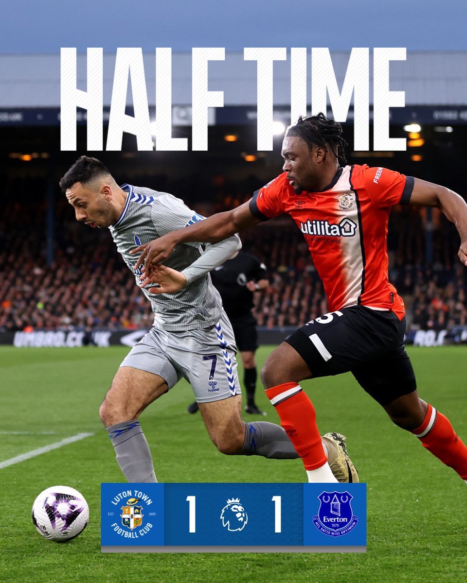 HT. All square at the interval. #LUTEVE