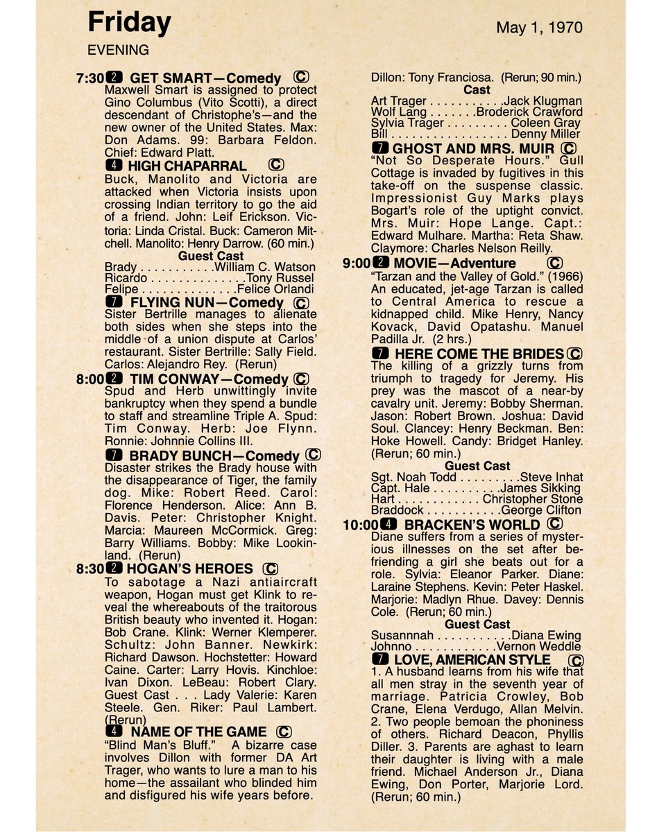 midcenturyTV's tweet image. What would you watch? May 1, 1970