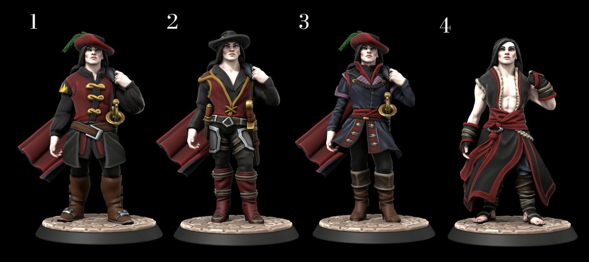 Which outfit do you like? #heroforge #dndmini #minifigurine