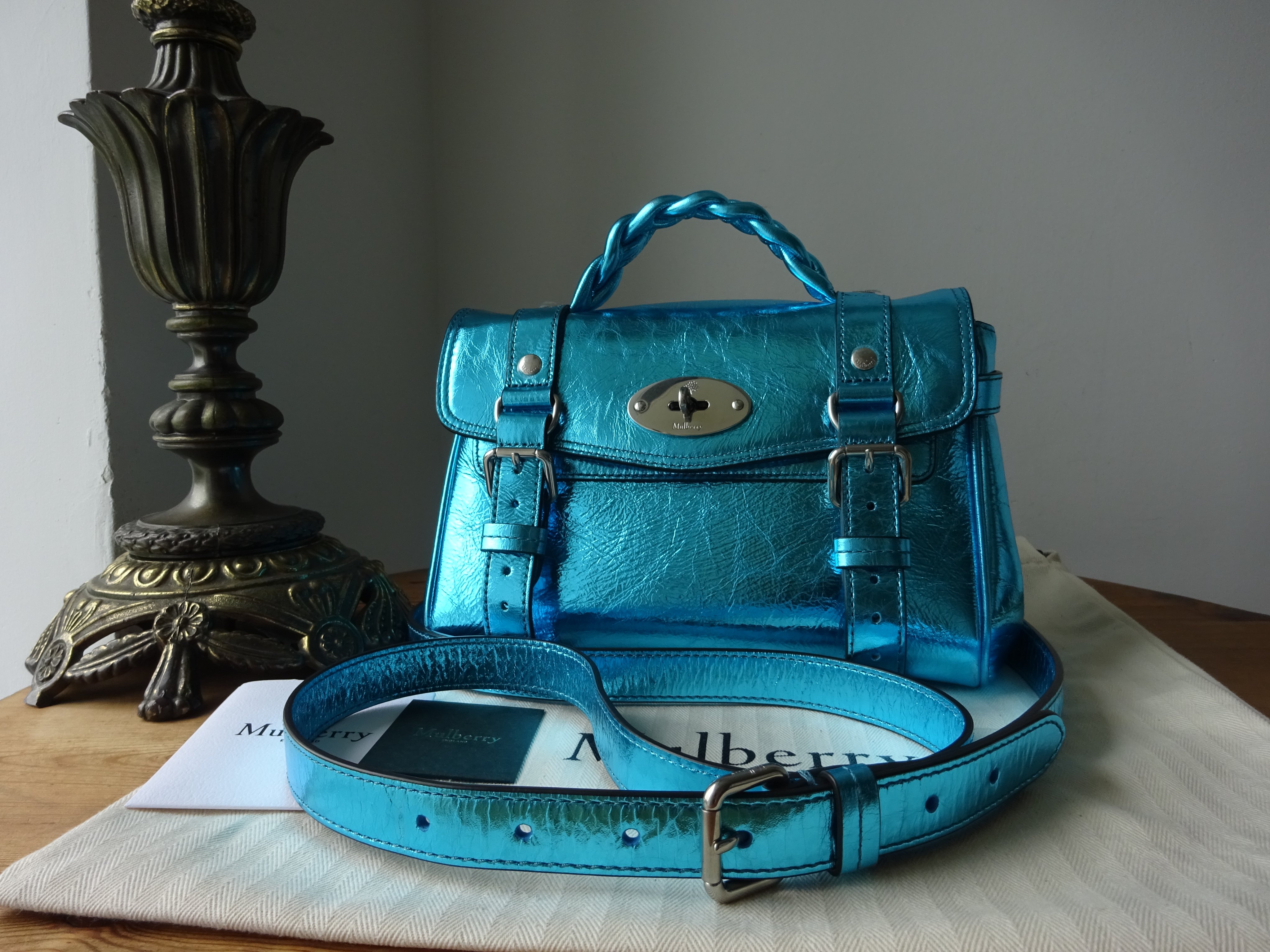 Naughtipidgins Nest on X Mulberry Mini Alexa in Portobello Blue Crinkled Metallic Leather https t HmQVHTUGgT https t LjCCcwq2xf X