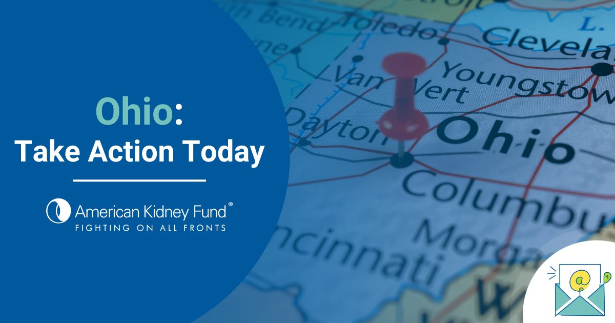 #Ohio residents: email your legislator today and ask them to support H.B. 400, which will direct insurance companies to offer #Medigap policies to people under 65, reducing the financial burden of essential #dialysis care. Act now: bit.ly/499J5lj