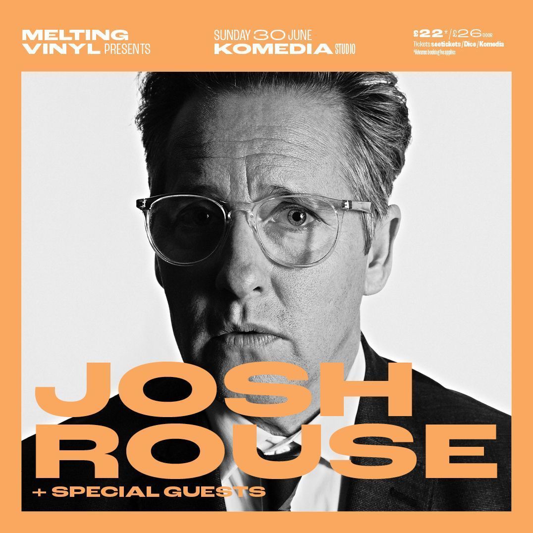 Josh Rouse @iamjoshrouse + guests play @KomediaBrighton on Sun, 30th June. Cult Nashville singer-songwriter Rouse has won fans across the world in the last 20 years, and cemented his position as one of the most acclaimed songwriters of his generation. bit.ly/MeltingVinylTi…