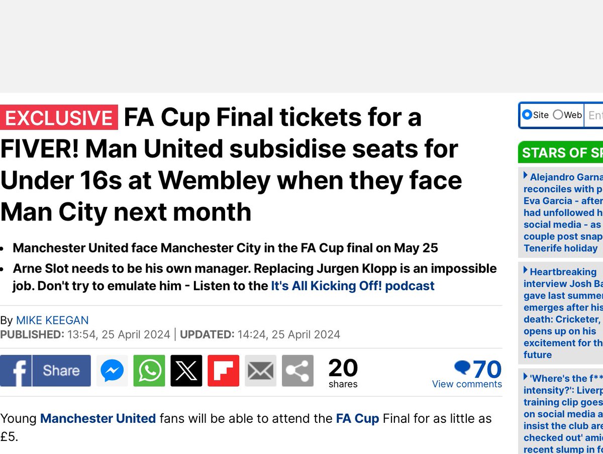 #ManUtd doing £5 tickets to the #FACupFinal - how times have changed! 
#MUFC #MCFC #FACup #ManchesterDerby