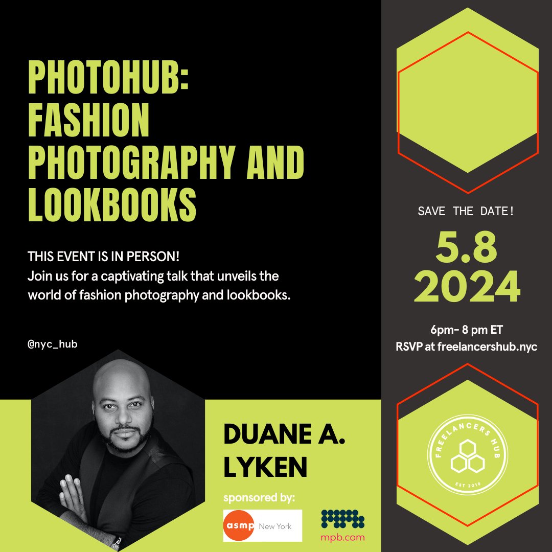 *IN-PERSON EVENT* On 5/8 at the @nyc_hub, learn the creative process behind the perfect fashion shot, from conceptualizing themes to working with stylists, models, and makeup artists to bring a designer's vision to life. Sign up now, tickets running low: eventbrite.com/e/photohub-div…