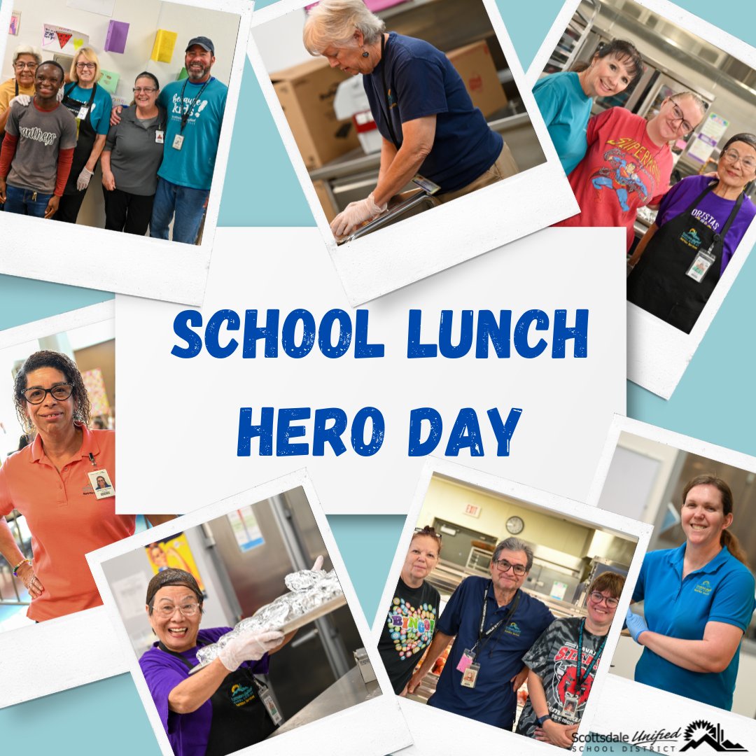Happy School Lunch Hero Day! We're grateful for the dedication and hard work of these incredible individuals who make our cafeterias warm, welcoming, and nourishing places to be. Your hard work and kindness make a big difference every day! #SchoolLunchHeroDay #BecauseKids