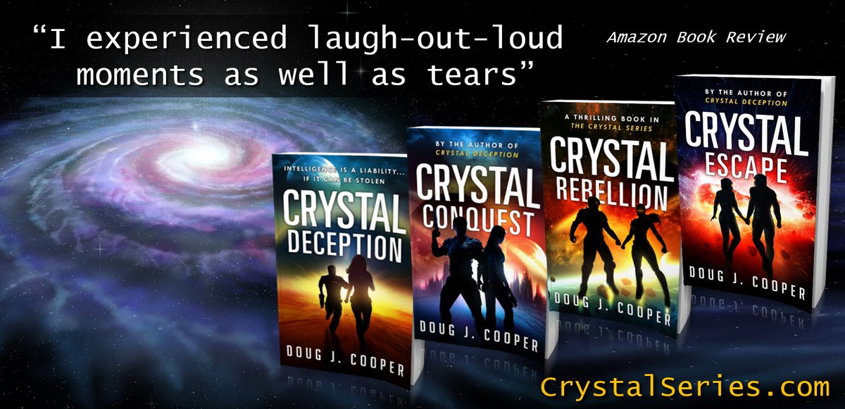 “A white-knuckle thrill ride.” The Crystal Series – futuristic thrill rides Start with first book CRYSTAL DECEPTION Series info: CrystalSeries.com Buy link: amazon.com/default/e/B00F… #asmsg #ian1