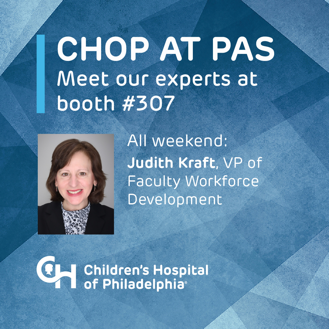 Interested in becoming a #BreakthroughMaker? Stop by our #PAS2024 booth for a 1:1 conversation about career opportunities at CHOP. Learn more: ms.spr.ly/6018YuPoG #PASMeeting