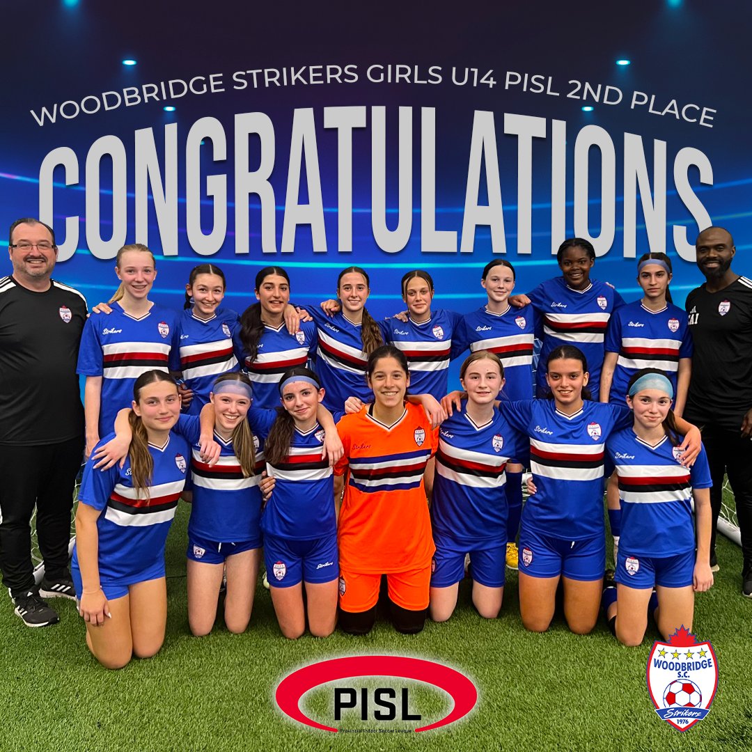 A massive round of applause to the phenomenal Woodbridge Soccer U14 Girls Team for their outstanding performance in this year's PISL season, clinching a well-deserved 2nd place finish! 🌟 Your hard work, determination, and teamwork have truly shone bright on the field. 🙌